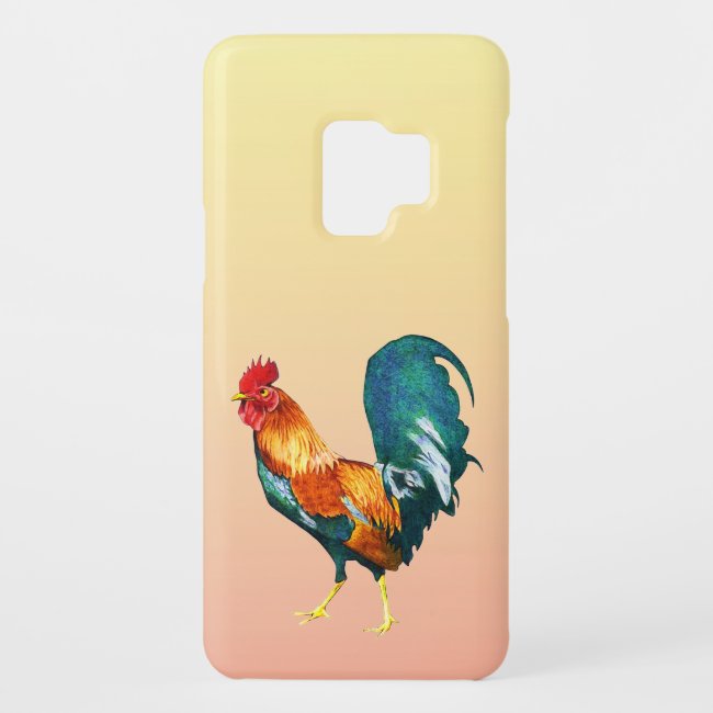 Red Yellow Green Rooster Bird Galaxy S9 Case