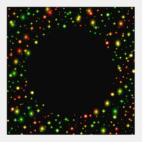 Red Yellow & Green Sparkle Stars Frame or Arch