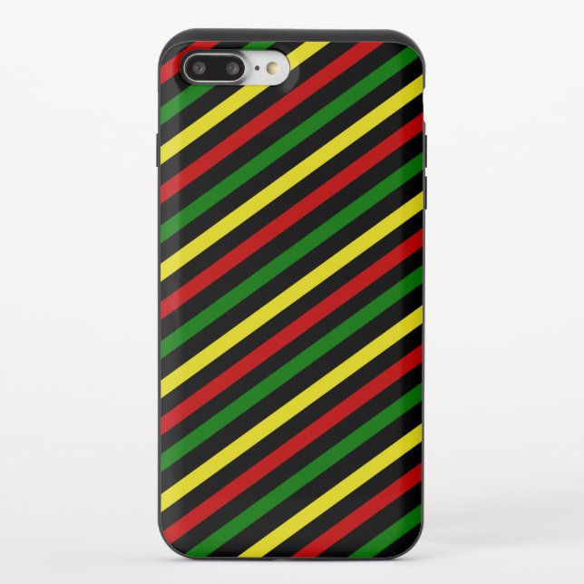 Red Yellow Green Striped Uncommon iPhone Case (Back)