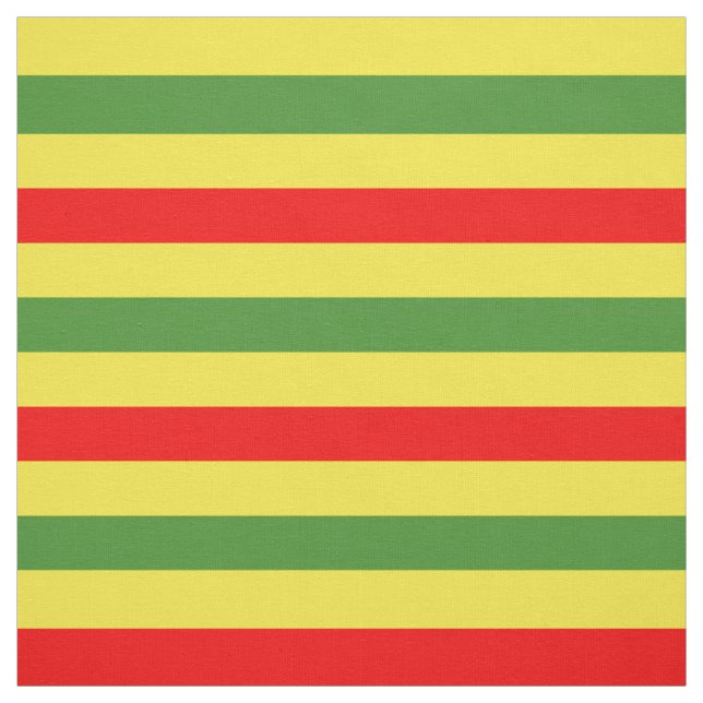 Red Yellow Green Stripes Design Fabric (Swatch)