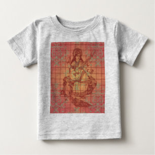 red yellow hindu Goddess Saraswati Wisdom India Baby T-Shirt
