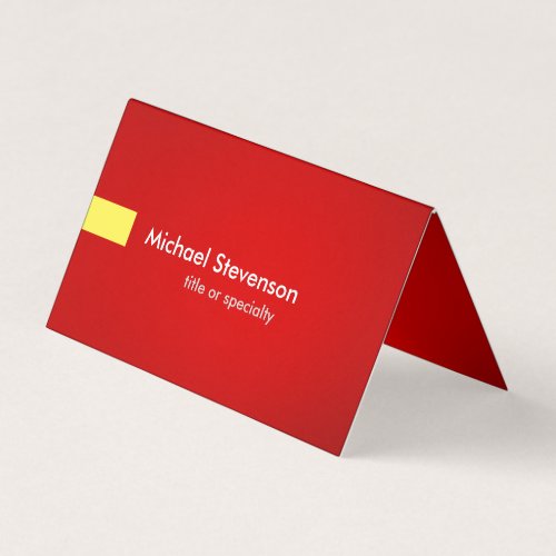 Red Yellow Modern Unique Consultant Business Card