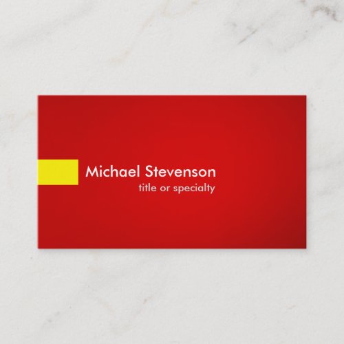 Red Yellow Modern Unique Consultant Business Card