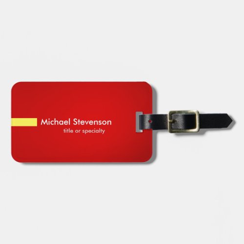 Red Yellow Modern Unique Consultant Luggage Tag
