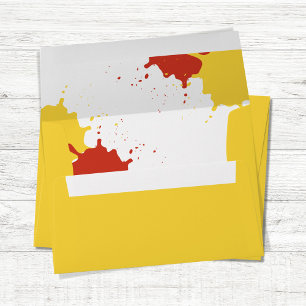 Red Yellow Mustard Ketchup Return Address Custom Envelope