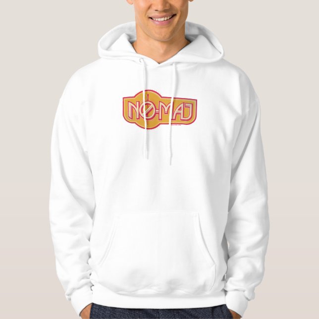 Red & Yellow NO-MAJ™ Badge Hoodie (Front)