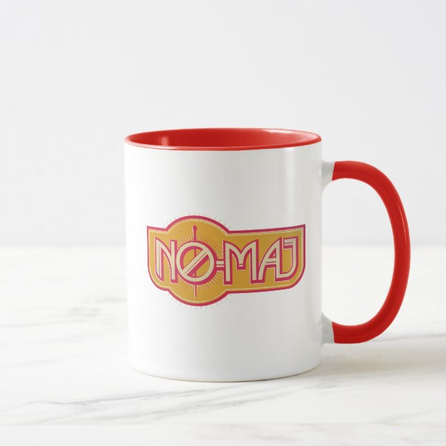 Red & Yellow NO-MAJ™ Badge Mug (Right)