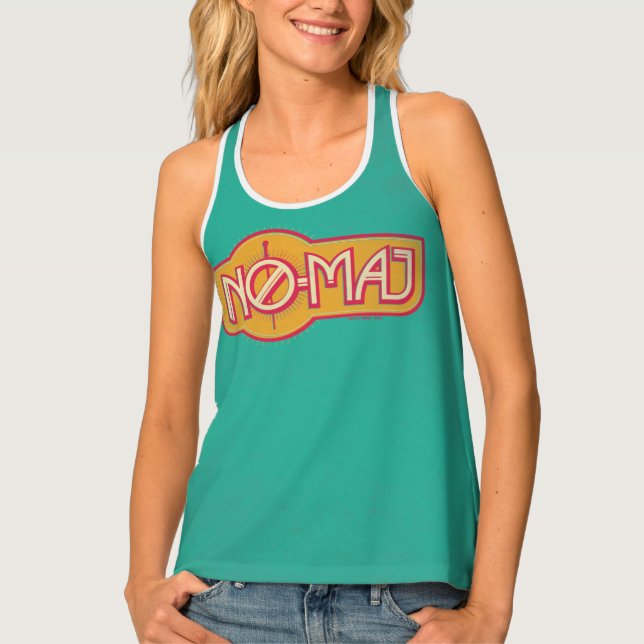 Red & Yellow NO-MAJ™ Badge Tank Top (Front)