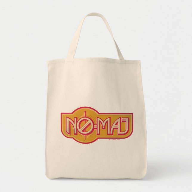 Red & Yellow NO-MAJ™ Badge Tote Bag (Front)