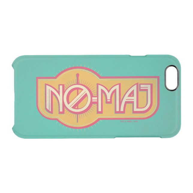 Red & Yellow NO-MAJ™ Badge Uncommon iPhone Case (Back Horizontal)