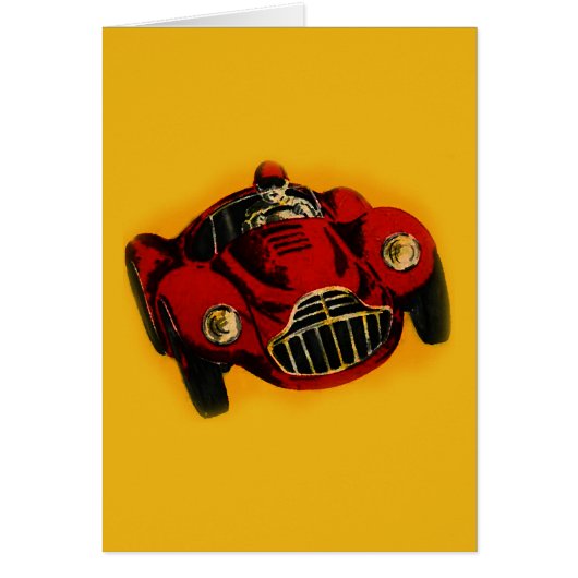 Red Yellow Old Auto Racing Car (Front)