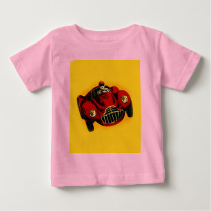Red Yellow Old Auto Racing Car Baby T-Shirt