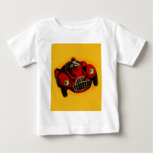 Red Yellow Old Auto Racing Car Baby T-Shirt