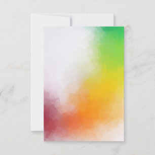 Red Yellow Orange Green Colorful Elegant Modern Note Card