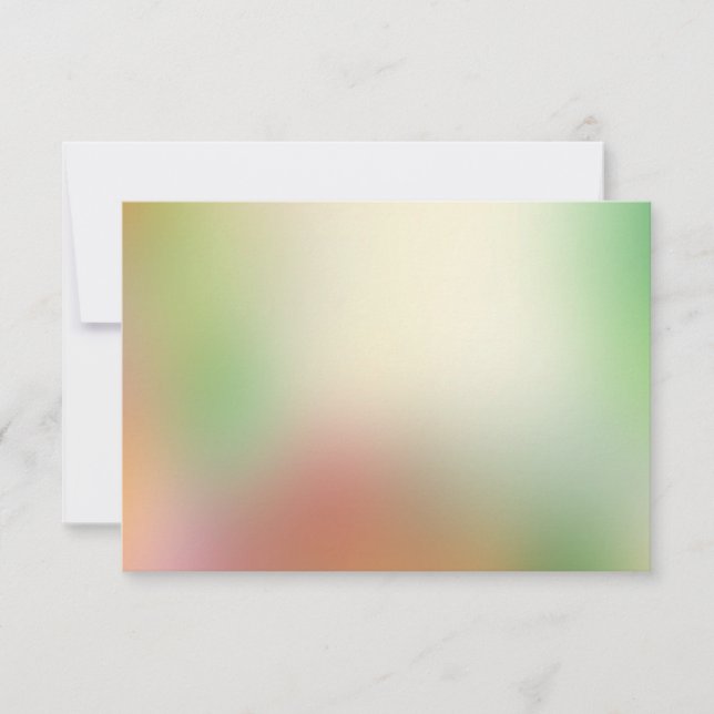 Red Yellow Orange Green Modern Abstract Art Note Card (Front)