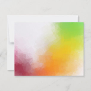Red Yellow Orange Green Modern Elegant Colorful Note Card