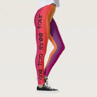 Red, Yellow and Orange Stripes Leggings