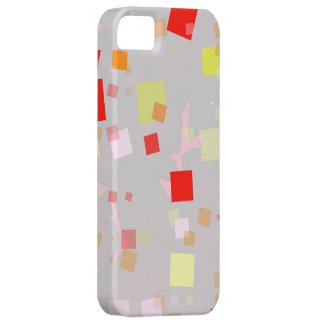Red, Yellow, Orange, & White Confetti on Gray iPhone 5 Covers