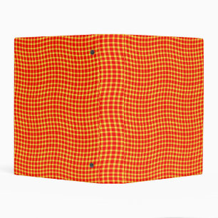 Red Yellow Plaid Checker Seamless Pattern Mini Binder