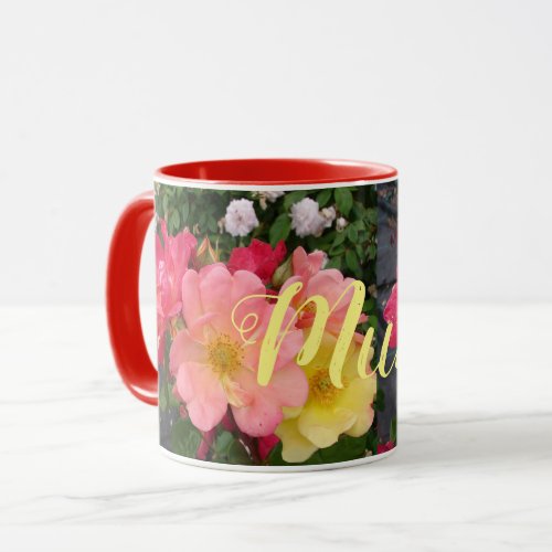 Red Yellow Rose Flower Floral Roses Mother Mug