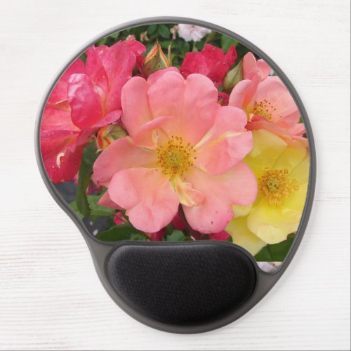 Red Yellow Rose Flower Floral Roses Mouse Pad