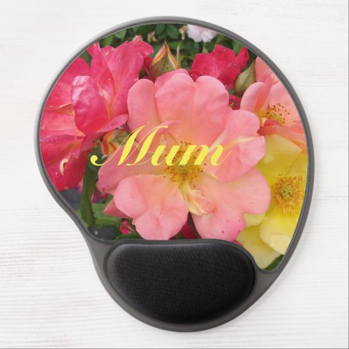 Red Yellow Rose Flower Floral Roses Mouse Pad