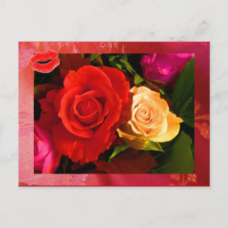 Red Yellow Rose II Postcard