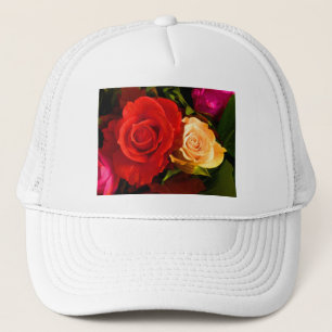 Red Yellow Rose Trucker Hat