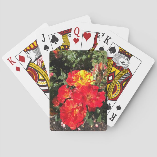 Red & Yellow Roses, Portland, Oregon Poker Cards (Back)