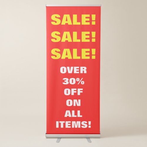 Red  Yellow SALE SALE SALE Vertical Banner
