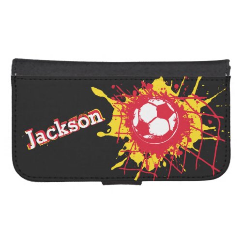 Red yellow soccer  football goal named flap case