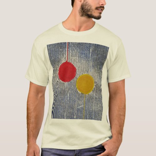 Red yellow Sun Spot Polka Dots Abstract T_Shirt