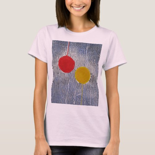 Red Yellow Sun Spot Polka Dots Abstract T_Shirt