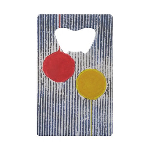 Red Yellow Sun Spot Polka Dots bottle opener