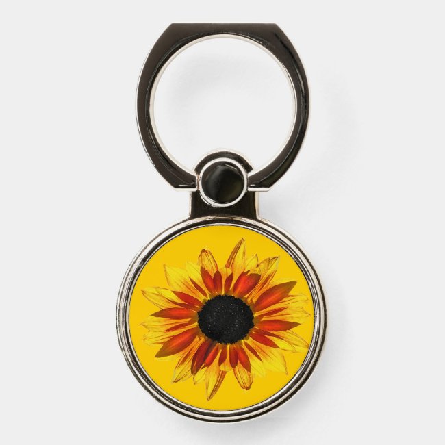 Red Yellow Sunflower for Ukraine Phone Ring Holder