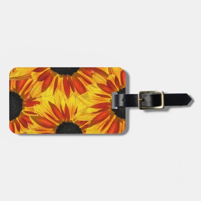 Red Yellow Sunflowers for Ukraine Luggage Tag