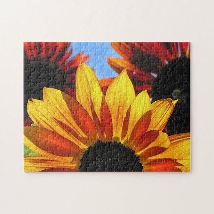 Red Yellow Sunflowers Jigsaw Puzzle