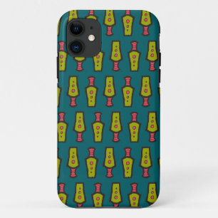 Red, Yellow, Teal, Tribal Pattern iPhone 5/5s Case
