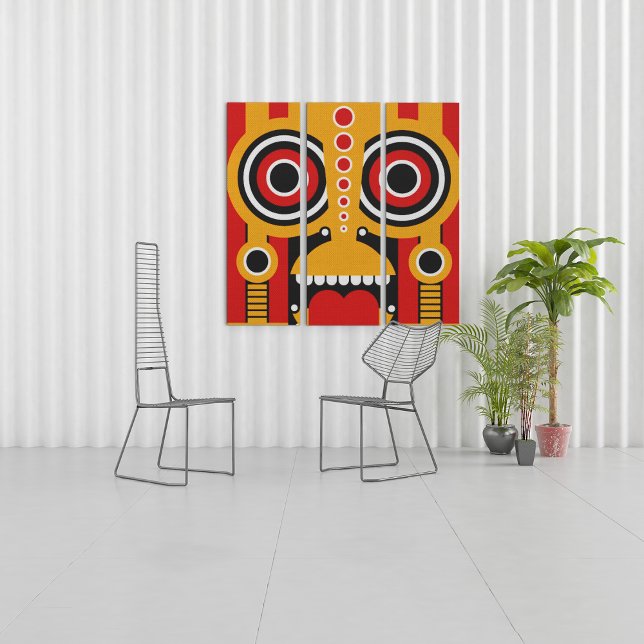 Red Yellow Tiki Triptych (Creator Uploaded)