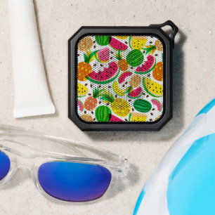Red & Yellow Tropical Fruit Pattern Bluetooth Speaker