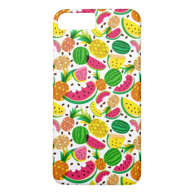 Red & Yellow Tropical Fruit Pattern Case-Mate iPhone Case (Back)