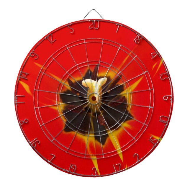 red yellow tulip dart board (Front)