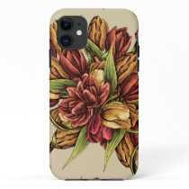 Red yellow Tulips Bouquet Pattern iPhone 11 Case