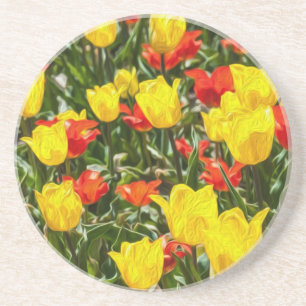 Red & Yellow Tulips Coaster