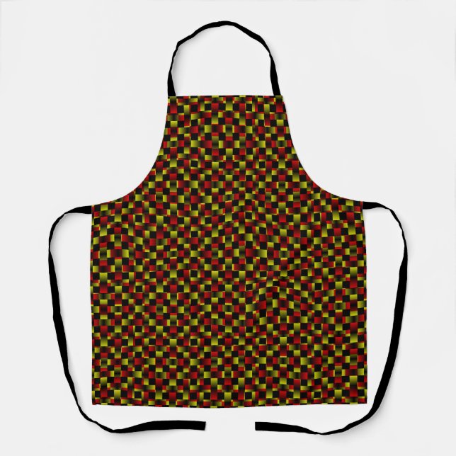 Red Yellow Weave Pattern Apron (Front)