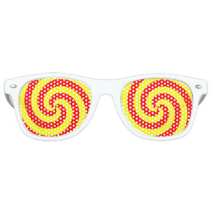 RED/YELLOW whirlpools Retro Sunglasses