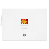 Red & Yellow Zinnias Cards (Back Horizontal)