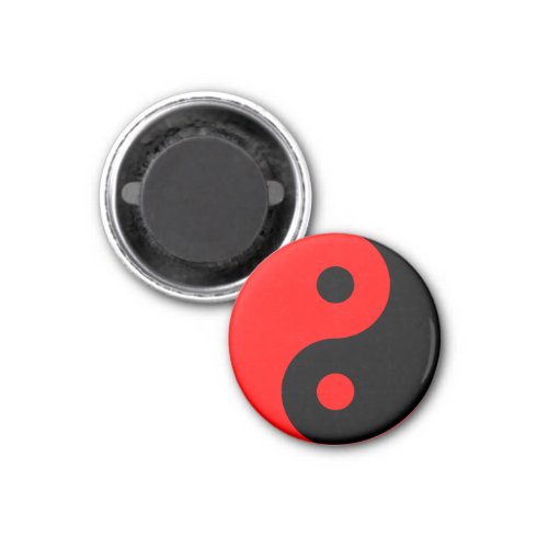 Red Yin Yang Symbol Magnet