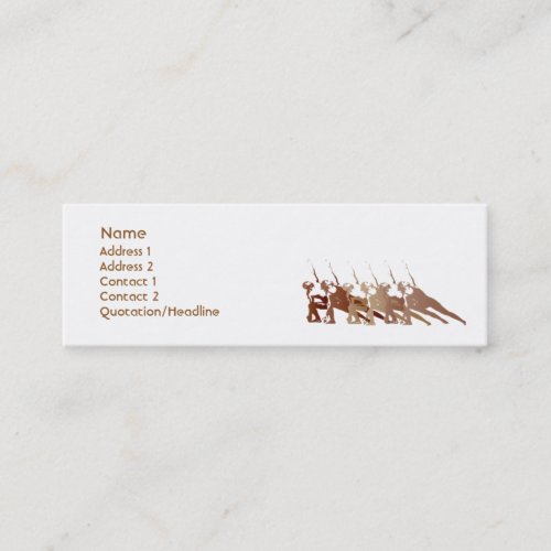 Red Yoga - Skinny Business Card Templates