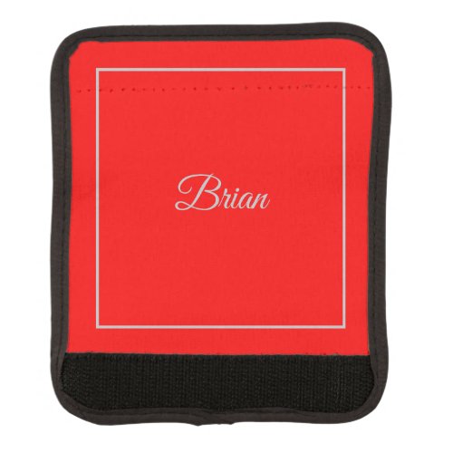 Red Your Name Minimalist Personal Modern Luggage Handle Wrap